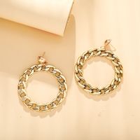 1 Pair Vintage Style Geometric Solid Color Plating Chain Hollow Out Arylic Drop Earrings main image 4