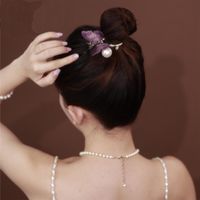 Women's Retro Simple Style Butterfly Synthetics Alloy Embroidery Plating Inlay Rhinestones Pearl Insert Comb main image 3