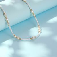 304 Stainless Steel Freshwater Pearl 18K Gold Plated Casual Streetwear Geometric Necklace main image 3