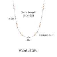 304 Stainless Steel Freshwater Pearl 18K Gold Plated Casual Streetwear Geometric Necklace sku image 1