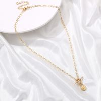 Modern Style Classic Style Cool Style Letter Lock Copper 14k Gold Plated Double Layer Necklaces In Bulk main image 6