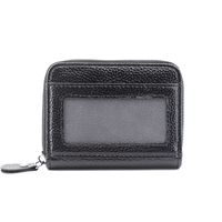 Unisex Solid Color Pu Leather Zipper Card Holders sku image 14