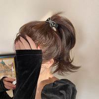 Elegant Lady Bow Knot Flannel Inlay Rhinestones Hair Claws main image 2