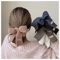 Retro Bow Knot Plush Hair Tie main image 5