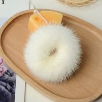 Simple Style Solid Color Plush Hair Tie sku image 2