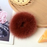 Simple Style Solid Color Plush Hair Tie sku image 17