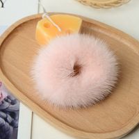 Simple Style Solid Color Plush Hair Tie sku image 1