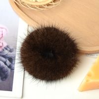 Simple Style Solid Color Plush Hair Tie sku image 5