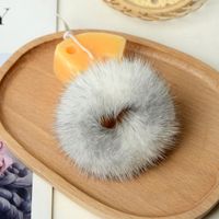Simple Style Solid Color Plush Hair Tie sku image 3