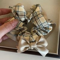Elegant Lady Color Block Bow Knot Cloth Hair Tie main image 4