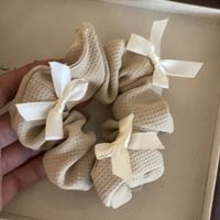 Elegant Lady Color Block Bow Knot Cloth Hair Tie main image 3