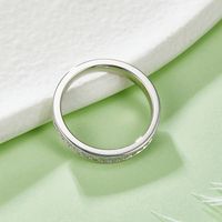 Classic Style Streetwear Round Sterling Silver White Gold Plated Moissanite Rings In Bulk main image 5