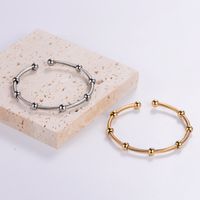 Casual Solid Color 304 Stainless Steel 18K Gold Plated In Bulk main image 3