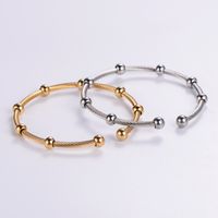Casual Solid Color 304 Stainless Steel 18K Gold Plated In Bulk main image 1