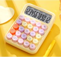 1 Piece Solid Color Learning  Abs+lcd Preppy Style Calculator main image 3