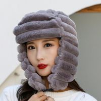 امرأة أنيق الأساسي أسلوب بسيط اللون الصامد إفيلس قبعة من الصوف sku image 3