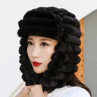 امرأة أنيق الأساسي أسلوب بسيط اللون الصامد إفيلس قبعة من الصوف sku image 4