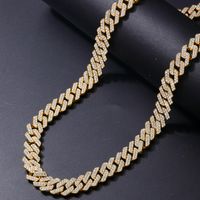 Hip-hop Rock Punk Geometric Solid Color Alloy Plating Inlay Rhinestones White Gold Plated Gold Plated Men's Necklace main image 5