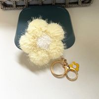 Sweet Flower Alloy Woolen Women's Keychain sku image 2