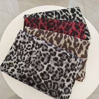 Women's Vintage Style Color Block Leopard Imitation Cashmere Scarf main image 6