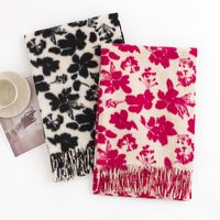 Women's Simple Style Flower Polyester Scarf main image 4
