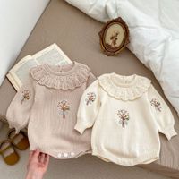 Cute Flower Cotton Baby Rompers main image 1