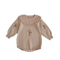 Cute Flower Cotton Baby Rompers main image 2
