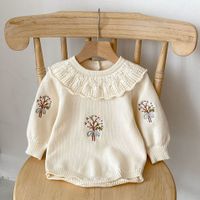 Cute Flower Cotton Baby Rompers sku image 5