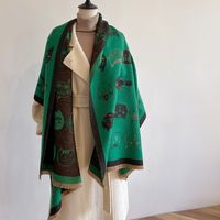 Women's Simple Style Commute Color Block Polyester Printing Shawl main image 3