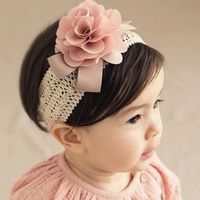 Style Simple Commuer Fleur Chiffon Patchwork Bande De Cheveux main image 1