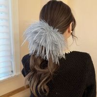 Lady Solid Color Feather Hair Tie main image 1