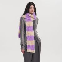 Women's Elegant Vintage Style Color Block Stripe Polyester Scarf sku image 1