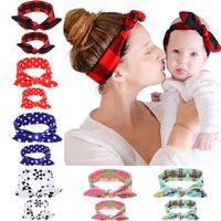 Simple Style Commute Plaid Bow Knot Cloth Printing Hair Band main image 1