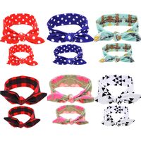 Simple Style Commute Plaid Bow Knot Cloth Printing Hair Band main image 2