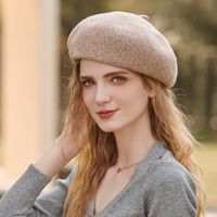 Women's Elegant Basic Solid Color Eaveless Beret Hat main image 1