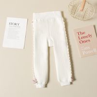 Classic Style Solid Color Embroidery Cotton Pants & Leggings sku image 5