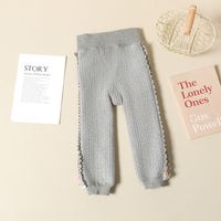 Classic Style Solid Color Embroidery Cotton Pants & Leggings sku image 10