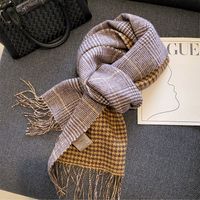 Femmes De Base Style Simple Plaid Toison Foulard main image 5