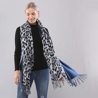 Frau Vintage-stil Leopard Polyester Schal sku image 5