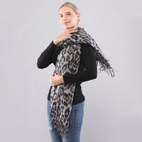 Women's Vintage Style Leopard Polyester Scarf main image 4