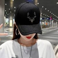 Women's Retro Solid Color Curved Eaves Baseball Cap sku image 1