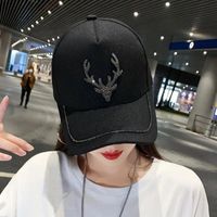 Women's Retro Solid Color Curved Eaves Baseball Cap main image 5