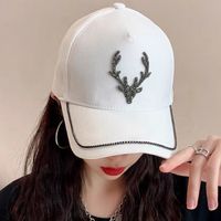 Women's Retro Solid Color Curved Eaves Baseball Cap sku image 2