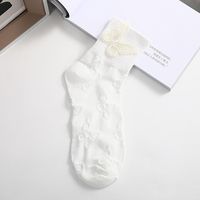 Women's Casual Butterfly Nylon Polyester Embroidery Crew Socks A Pair sku image 6