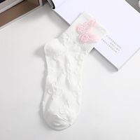 Women's Casual Butterfly Nylon Polyester Embroidery Crew Socks A Pair sku image 3