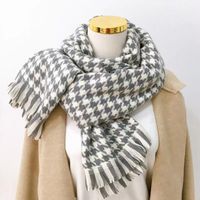 Women's Elegant Vintage Style Color Block Imitation Cashmere Scarf sku image 3