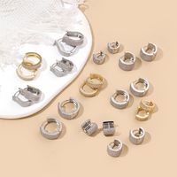 1 Pair Lady Commute Circle Plating Inlay Copper Zircon 18k Gold Plated Earrings main image 1