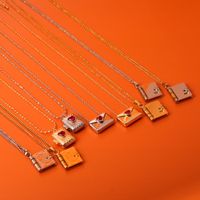 Copper Streetwear Plating Inlay Heart Shape Zircon Pendant Necklace main image 4