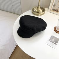 Women's Lady Solid Color Curved Eaves Beret Hat sku image 2