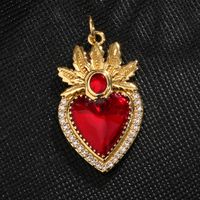 1 Piece Copper Zircon Gold Plated Inlay Polished Pendant main image 8